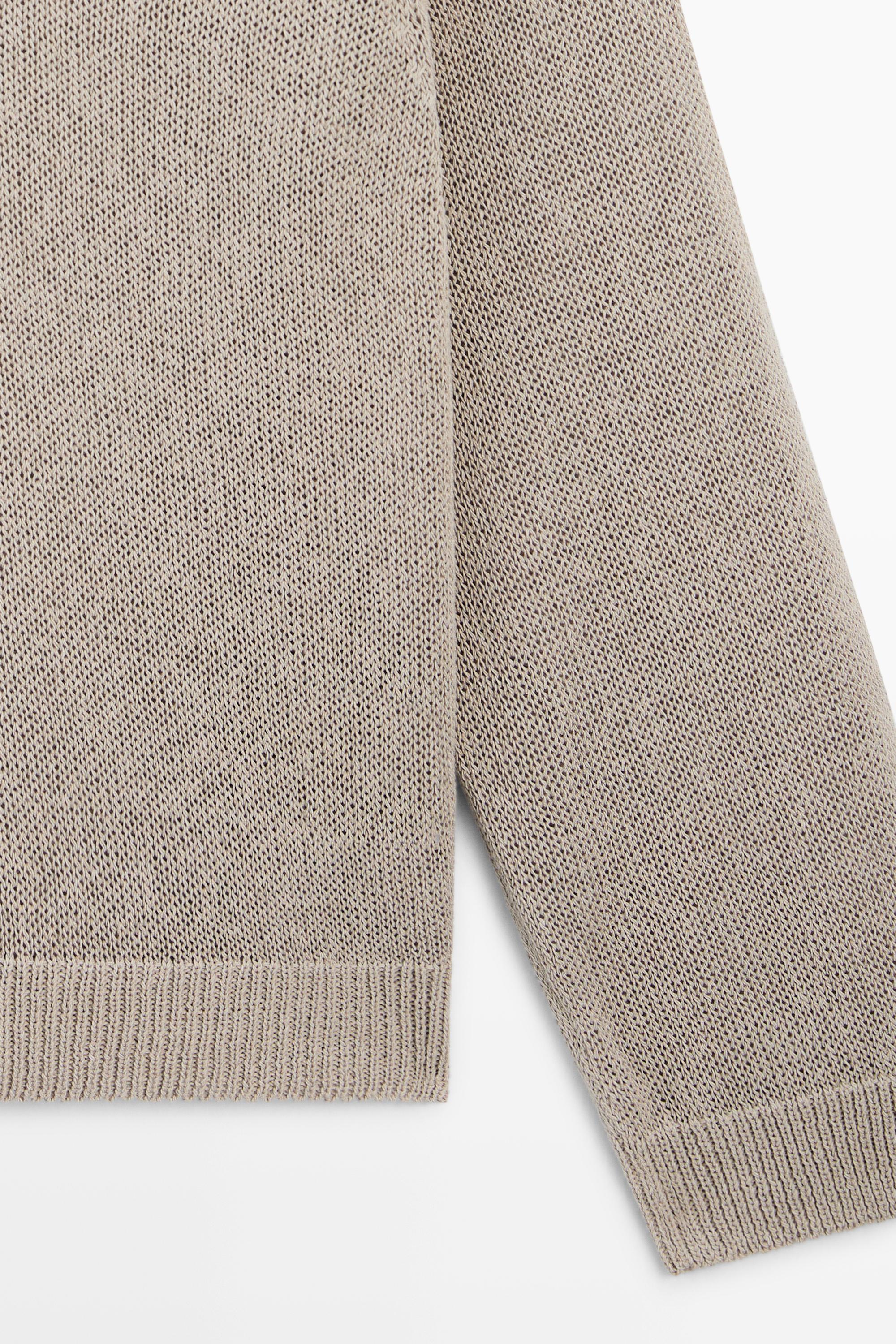 Pull col V en maille de coton mélangé